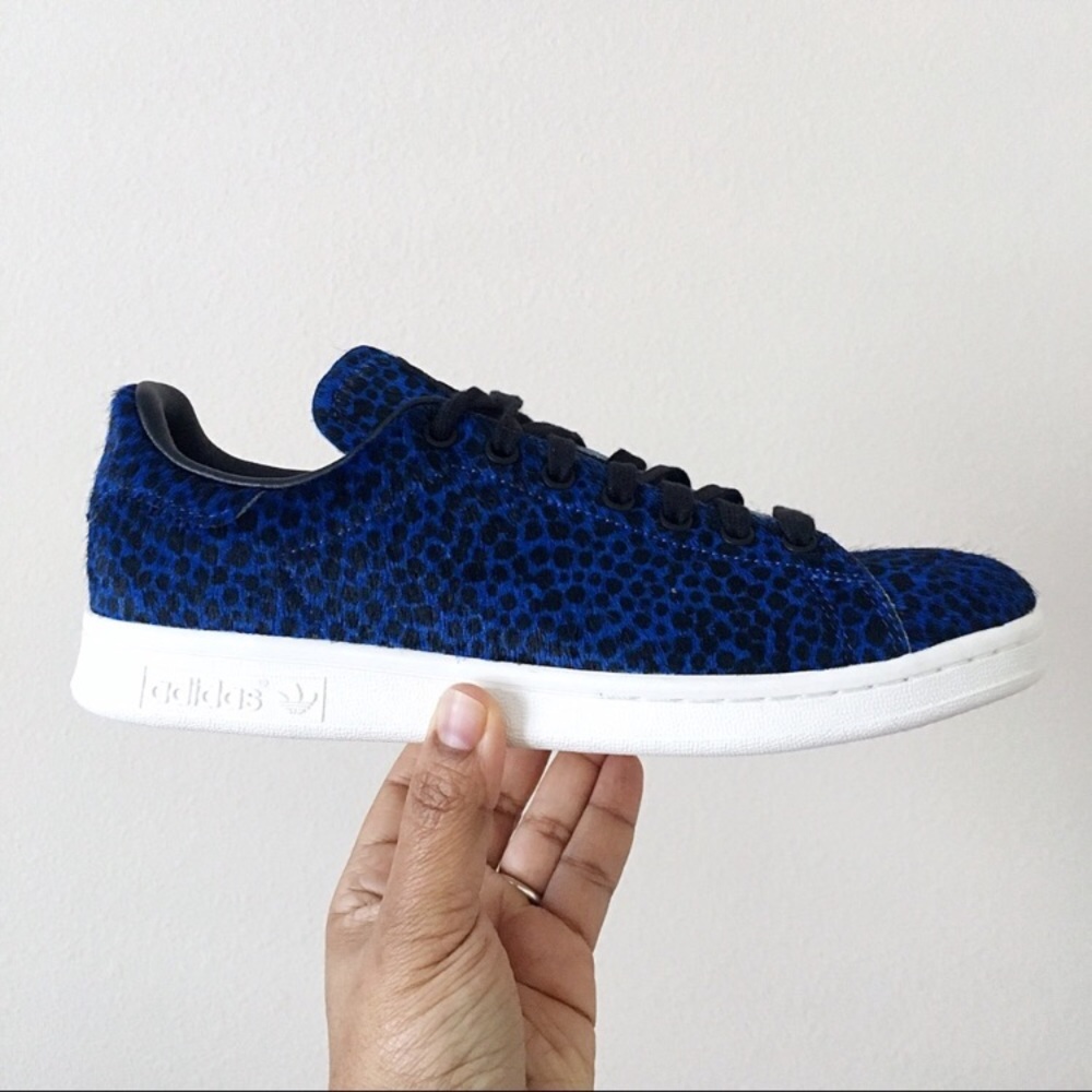 Adidas Stan Smith Blue Pony Hair